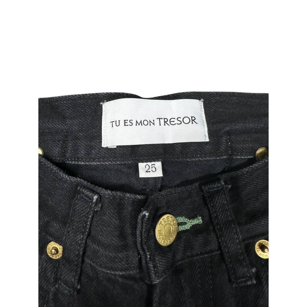 Tu Es Mon Tresor The Emerald Jean 25 Black High Rise Straight Boyfriend Japan - Picture 3 of 8